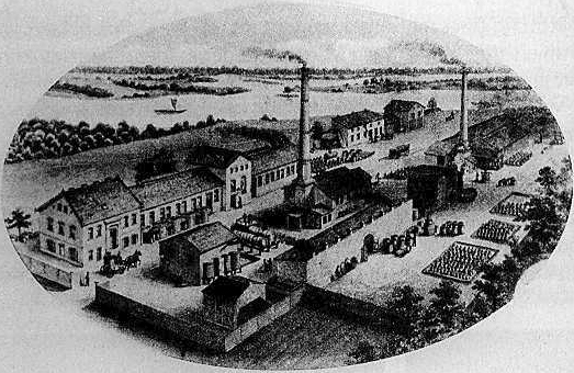 Fábrica de Agfa en Rummelsberg en 1877