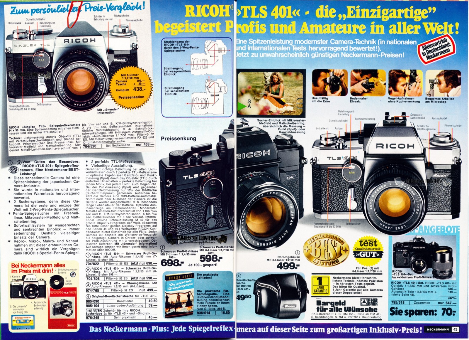 Publicidad Ricoh TLS 401 1976
